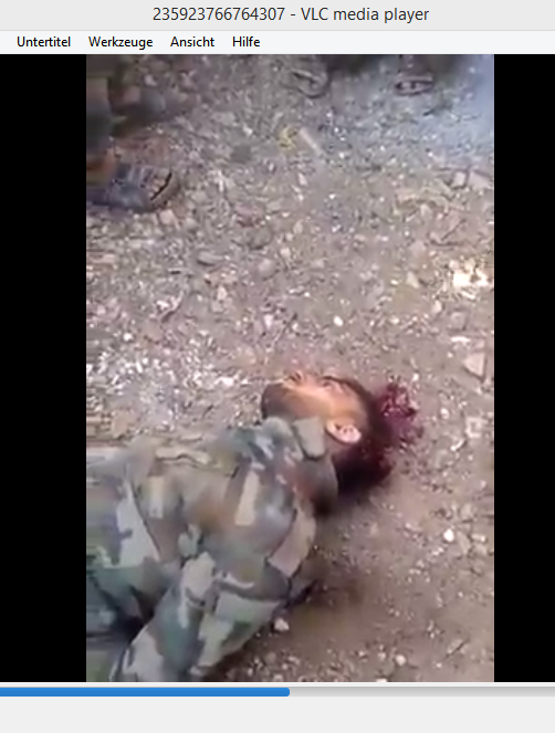 Murdered syrian soldier